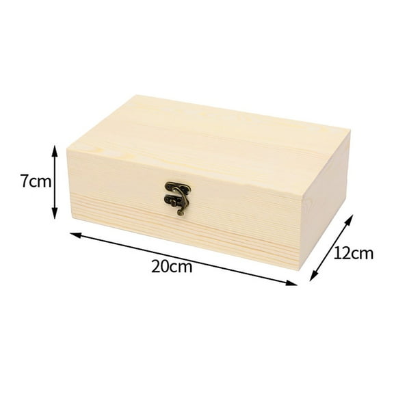 Jewelry Box Wooden Storage Box Pine Wood S/M/L Storage Wooden Box 1PC Craft Projects Desktop For Various DIY New