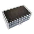 thumbnail image 1 of Jewelry Box for Necklaces 3-Layer Flannel Drawer Earring Ring Organizer 20x15x10cm/7.9x5.9x3.9 Inches, Meticulous Classification Elegant Storage, 1 of 9