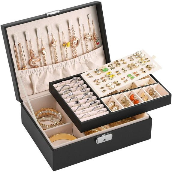 Jewelry Box for Women Girls (Black)