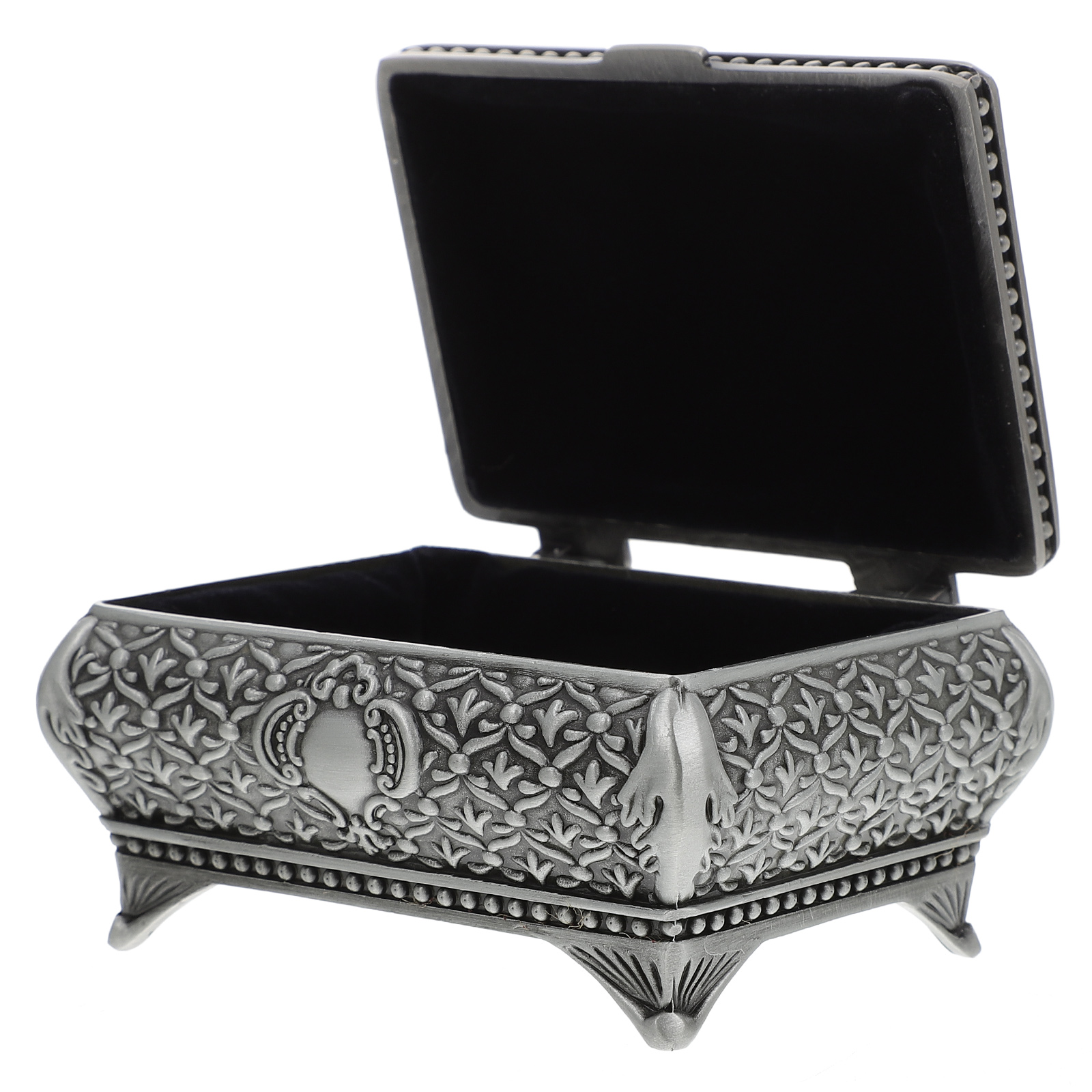 Jewelry Boxes Decor Vintage Decorative Storage Zinc Alloy Case Necklace Metal