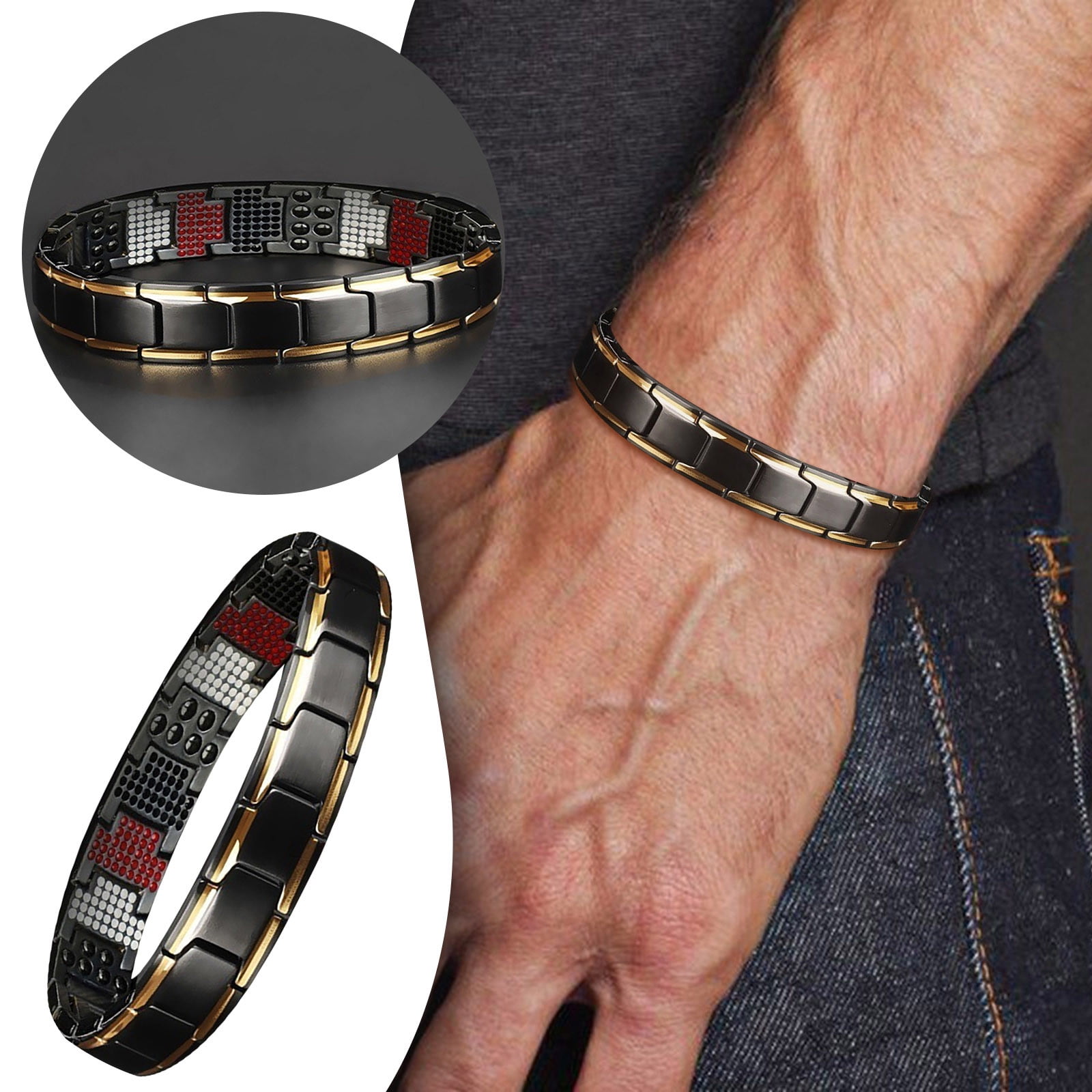 Magnetic Bracelet For Women Crystal Design 4 in 1 Health-B015 – MagEnergy
