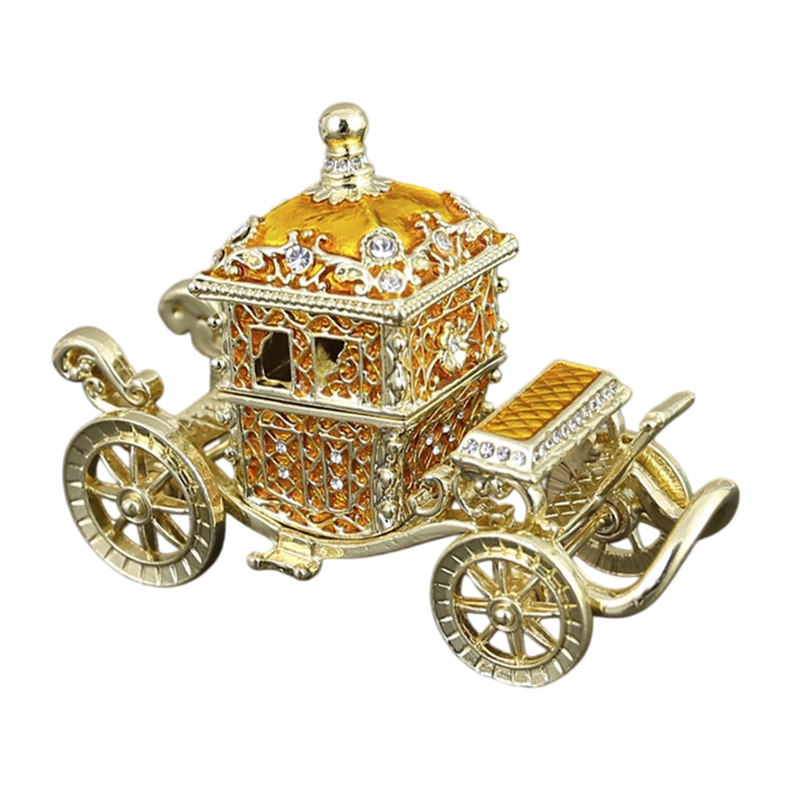 Jewelry Carriage Box with Zinc Alloy Painted Finish Compact Earring ...