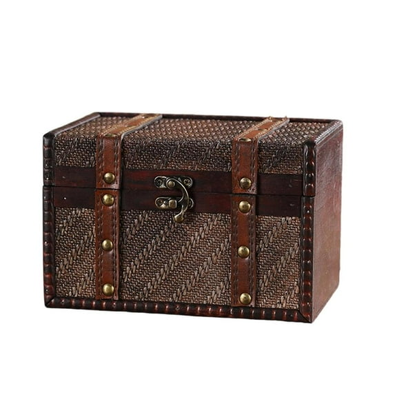 Jewelry Case Portable Necklace Holder Wood Texture for Storaging Jewelry
