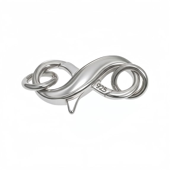 Jewelry Clasp Double Opening Lobster Clasp with Jump Rings,925 Sterling Silver Plated Jewelry Making Supplies Clasp Repair Kit