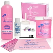 Caribbean Gem Jewelry Cleaner 16oz, Includes Basket 8oz, Brush, Polishing Cream, White, 1 Count