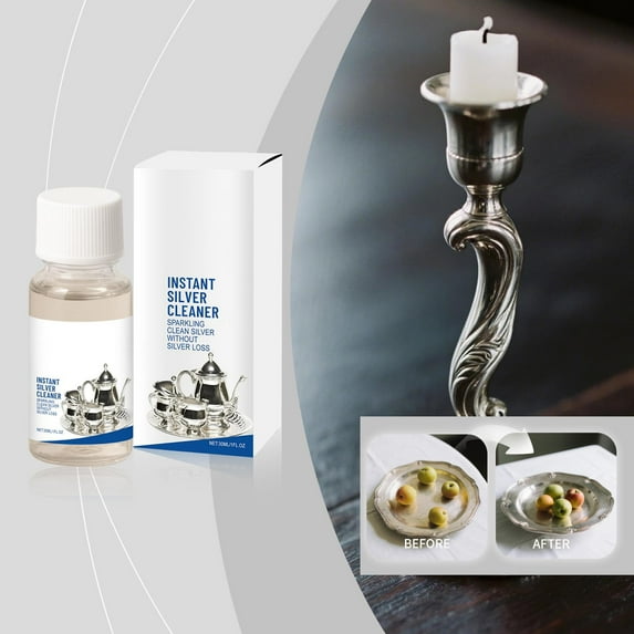 Jewelry Cleaner, 30ml Silverware Cleaner Quickly Removes Oxidation Brightens Jewelry and Is Suitable for A Variety of Silverware It Is Clean and Efficient