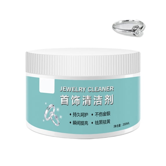 Jewelry Cleaner,6.76 fl oz Silver Cleaner, Quick and Easy Ring Cleaner for Restoring Shine,Professional Silver Jewelry Cleaner for Gold, Silver, Rings, Necklaces,Bracelets and Precious Fine Jewelry