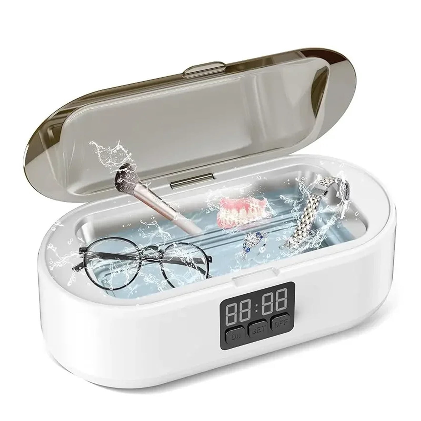 Jewelry Cleaner,700ML Professional Ultrasonic Cleaner with 3 Modes Digital Timer,Portable