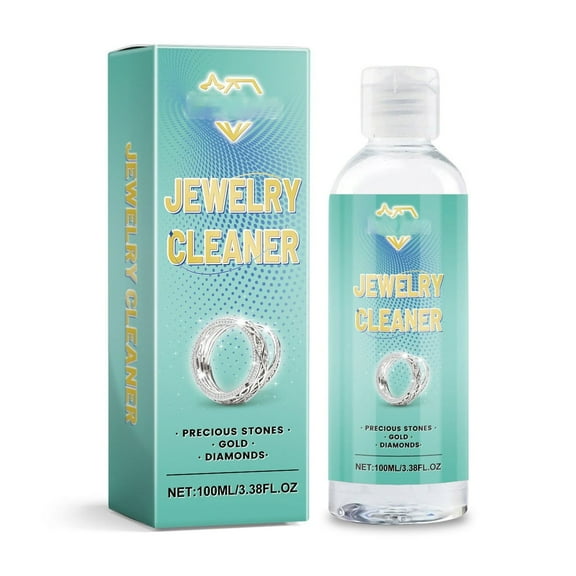 Jewelry Cleaner, Professional Jewelry Cleaning Solution for Metal Silver Gold Diamond, Non-Toxic Gentle Formula Restores Shine, Effective Stain Remover No Scratching, Jewelry Cleaner Kit