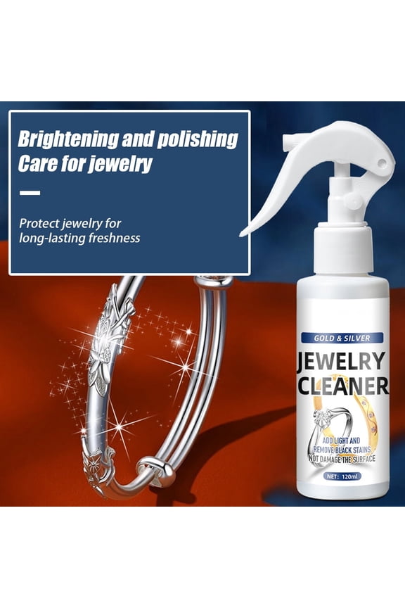Jewelry Cleaner Silver Gold Jewelry Cleaner, Diamond Cleaner For Rings Engagement Ring Fine Jewelry, Silver Cleaner Jewelry Tarnish Remover & Jewelry Cleaner Solution 4fl OZ