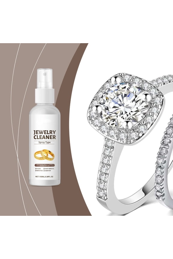 Jewelry Cleaner Solution 100ml For Gold Silver Diamonds Gemstones Safe Non-Toxic Formula 1 Pack