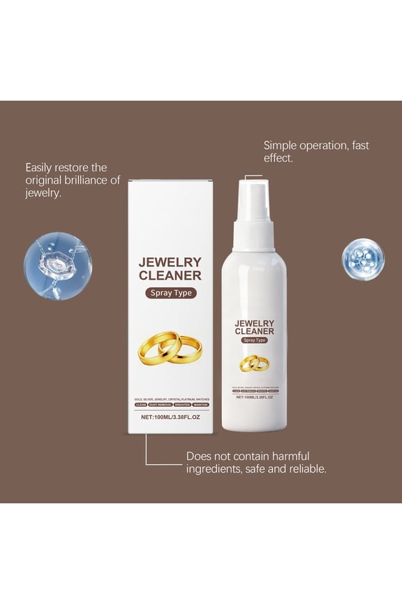 Jewelry Cleaner Solution – Safely Cleans All Jewelry Types, Gentle & Effective for Gold, Diamonds & Gemstones, Easy to Use, Salon-Quality Results at Home