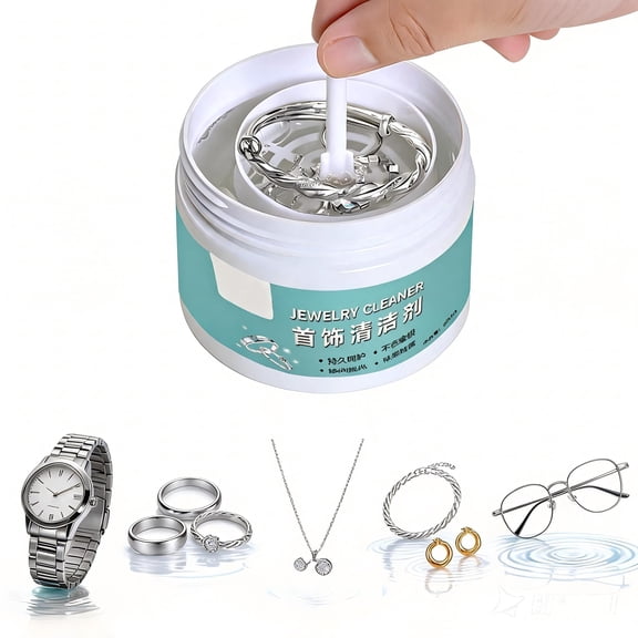 Jewelry Cleaner Solution For Silver And Gold Metals, Deep Tarnish Removal Liquid Formula, Gentle Non-Abrasive Cleaning For Fine Precious Jewelry Rings