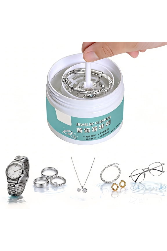 Jewelry Cleaner Solution For Silver And Gold Metals, Deep Tarnish Removal Liquid Formula, Gentle Non-Abrasive Cleaning For Fine Precious Jewelry Rings