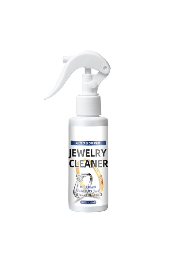 Jewelry Cleaner Spray 120Ml For Gold Diamond Gentle Tarnish Remover Safe For Metals Gemstones