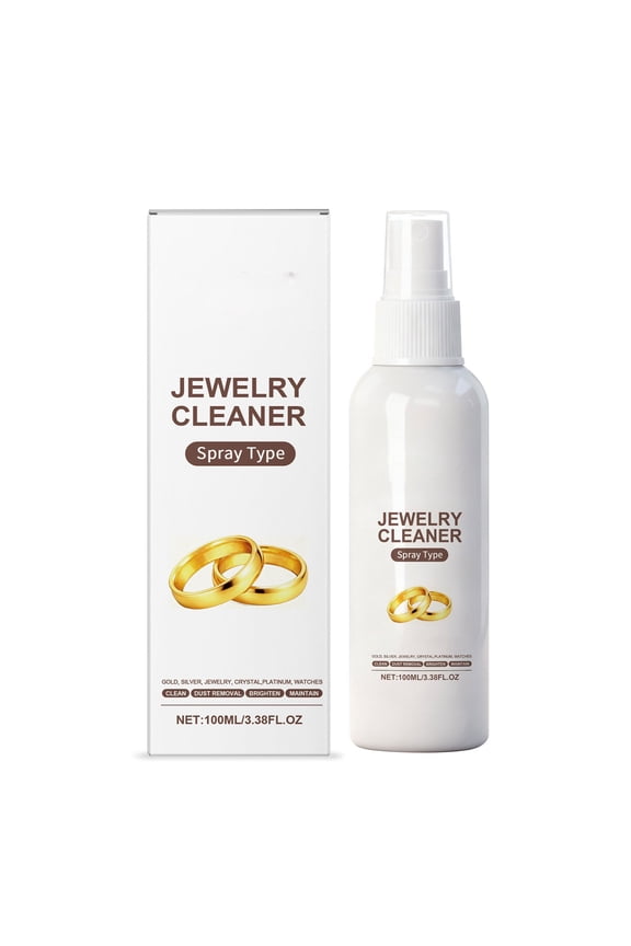 Jewelry Cleaner Spray,All Purpose Cleaner Safe for Gold Silver Diamonds Gemstones to Restore Shine,1.38 fl oz