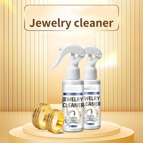 Jewelry Cleaner Spray Gold Silver Diamond Ring Tarnish Remover Polishing Solution for Precious Gems 120ml