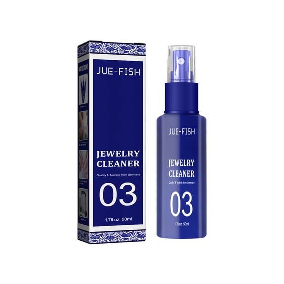 Jewelry Cleaner Spray for Diamond & Gold, Gentle Foaming Cleaner for Rings & Necklaces, 50ml Tarnish Remover for Silver & Gemstones