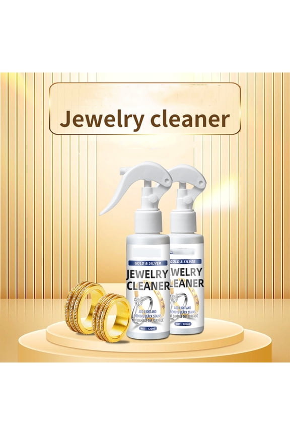 Jewelry Cleaner Spray for Silver & Gold, Foaming Tarnish Remover for Rings & Watches, 120ml Gentle Cleaner for Diamonds & Gemstones