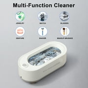 Jewelry Cleaner, Ultrasonic Cleaning Machine, Ultrasonic Cleaner High Capacity 350ML Tank, Silver Cleaner for Ring, Earing, Glasses, Cosmetic Brush, Watches, Coins