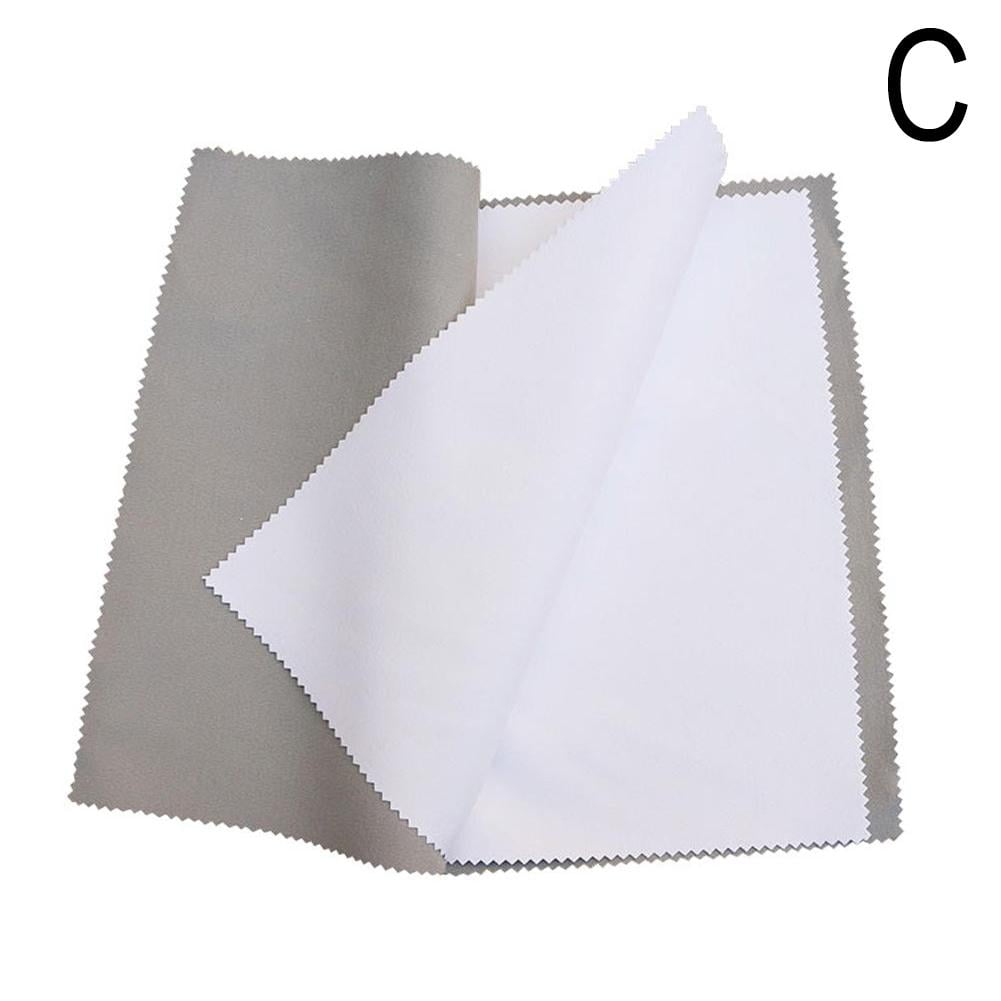 Silver Polishing Cleaning Cloth Keeps Jewelry Clean and Shiny Grey White