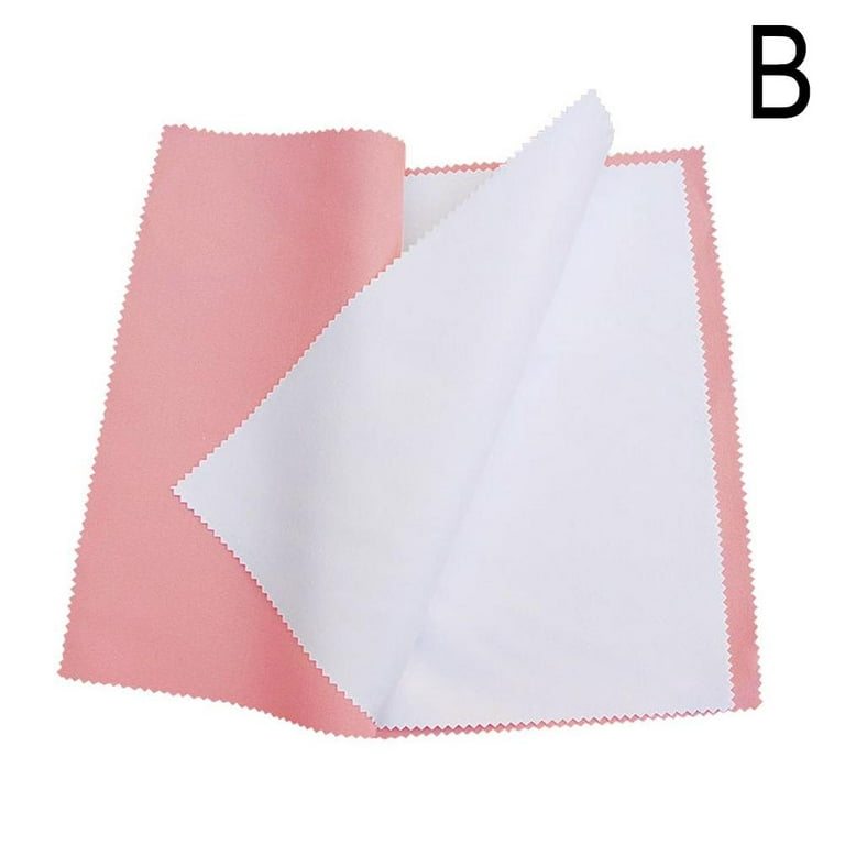 Jewelry Cleaning Polishing Cloth Silver Gold Brass Multiple Shine Layer S4m0, Women's, Size: 7.5*10cm, Pink