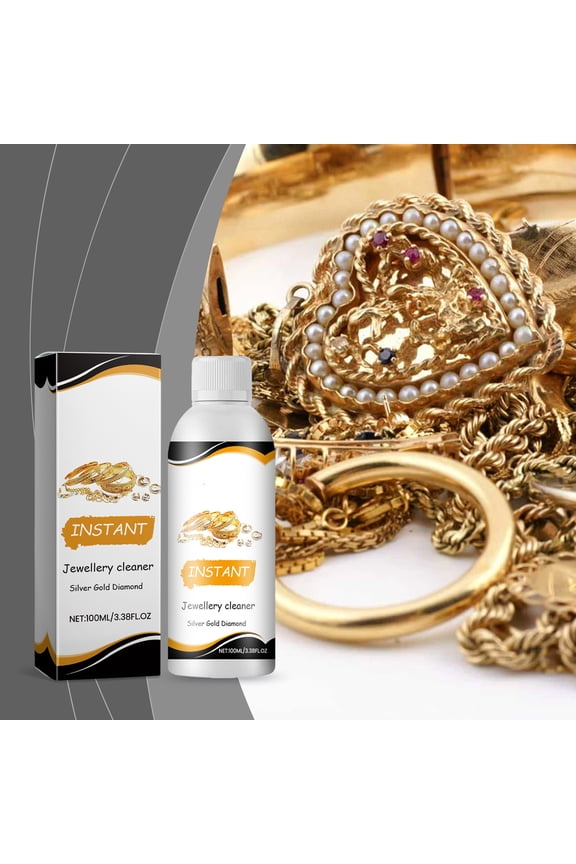 Jewelry Cleaning Solution, Stain Removal & Polishing Agent For Gold, Silver, Glass Surfaces, 100Ml Jewelry Care Cleaner