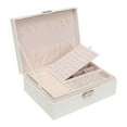 thumbnail image 1 of Jewelry On Jewelry Organizer Box Leather Large Jewelry Boxes Earrings Holder Organizer Storage Case Double Layer Display With Removable Tray Elegant Jewelry Box White, 1 of 5