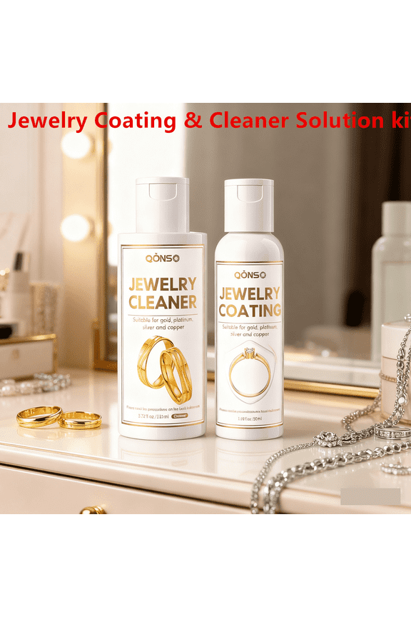 Jewelry Coating & Cleaner Solution kit, Clear Protect Coating - Friendly for Silver, Gold, Stone Jewelry & All Precious Metals | Restores Shine & Provides Long-Lasting Sealant Protection