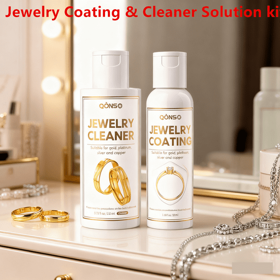 Jewelry Coating & Cleaner Solution kit, Clear Protect Coating - Friendly for Silver, Gold, Stone Jewelry & All Precious Metals | Restores Shine & Provides Long-Lasting Sealant Protection