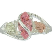 BLACK HILLS GOLD Jewelry Coleman Pink CZ 10kt and 12kt and Sterling Silver Ring