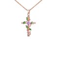 thumbnail image 1 of Jewelry Creative Leaf Wrap Cross Pendant Necklace, Women'S Diamonds Accessories Necklace Mom Gifts Mother's Day Gifts Necklace Birthstone Necklace for Mom Birthday Gifts for Mom Gifts from Daughters, 1 of 5