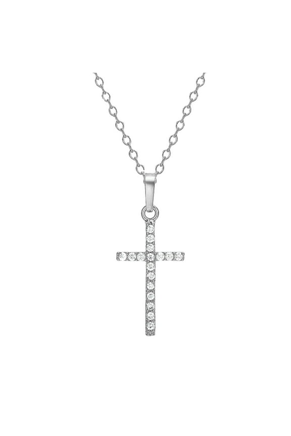 Jewelry Cross Diamond Zircon Necklace Necklace B, 1×Necklace Necklaces for Women Awwp Promotional Sale Fashion Cross Pendants Necklaces Jesus Cross Pendant Necklace Jewelry for Men/Women Silver