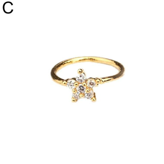 Jewelry Cz Nose Hoop Nostril Nose Ring Tiny Flower Helix Cartilage Tragus Ring