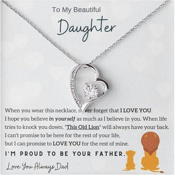 Jewelry Daughter Gift From Dad, Father Daughter Gift, Dad to Daughter Gift, Graduation Birthday Gift, Forever Love Heart Necklace, Proud to be your Father