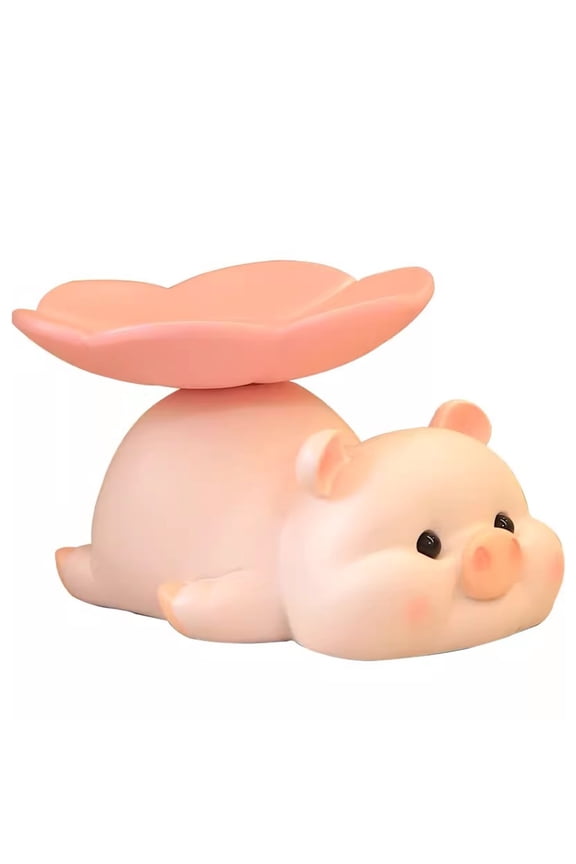 Jewelry Dish Tray Home Decoration Key Phone Coin Change Watches And Candy Holder Tray, Decorative Tray Cute Piggy Statue Decor Key Bowl For Entryway Table, Housewarming Gift