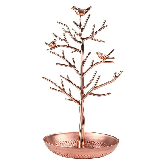 Jewelry Display Rack, VGFVFSKGA Metal Tree Frame, Ornament Display Tree, Earring Organizer Tree Stand with Tray for Dining Table Mantel