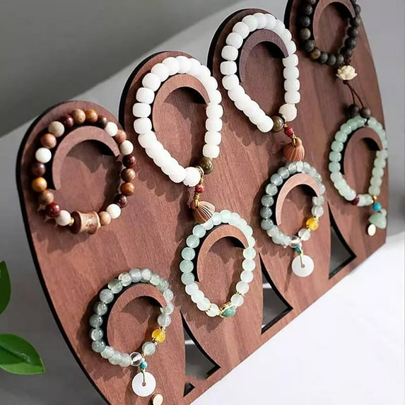 Jewelry Display Rack, Wooden Storage and Porous Style Organizer for Necklaces, Bracelets, Earrings, Home or Store Display, Easy Assembly, Stylish and Functional Jewelry Holder