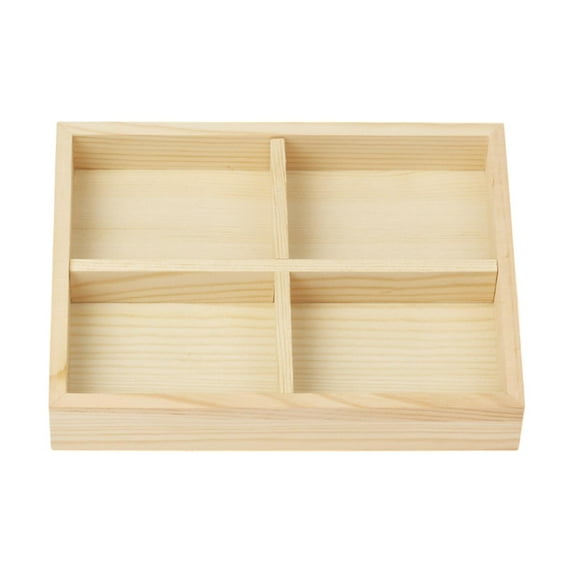 Jewelry Display Tray, Storage Box Ear Necklace Case Beads Holder Bangles Gemst Display Plate Jewelry Display for Selling 4-grids