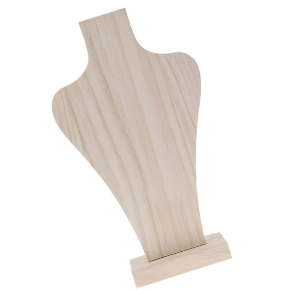 Jewelry Display Wooden Mannequin Bust For Necklace Choker Stand Rack 30.8cm .8cm
