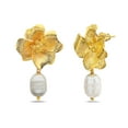 thumbnail image 1 of Jewelry Fiesta Trendy Fashion Flower earring with pearl for Women, 1 of 1