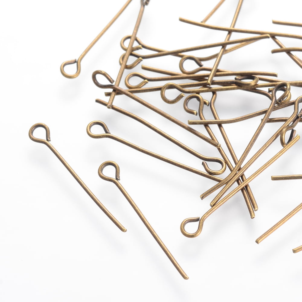 Jewelry Findings Cadmium Free Lead Free Iron Eye Pin Bronze 35x0.7mm 6800pcs/1000g for DIY