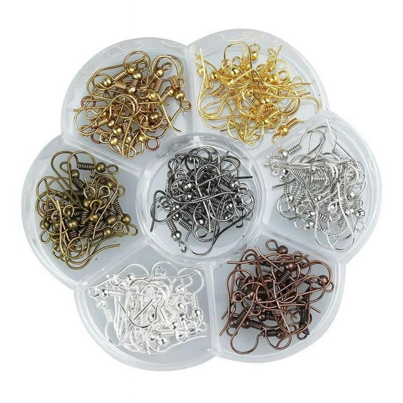 Jewelry Findings Starter Crafts Earring Hooks Ear Wire for Jewelry Making Crafting Assorted