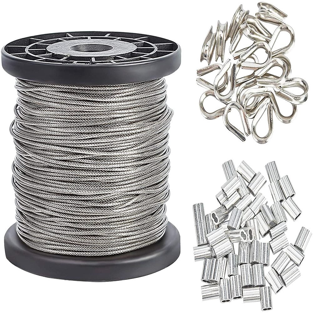 Jewelry Findings with Tiger Tail Wire Aluminum Slide Charms/Slider Beads and 304 Stainless Steel Wire Guardian and Protectors DIY