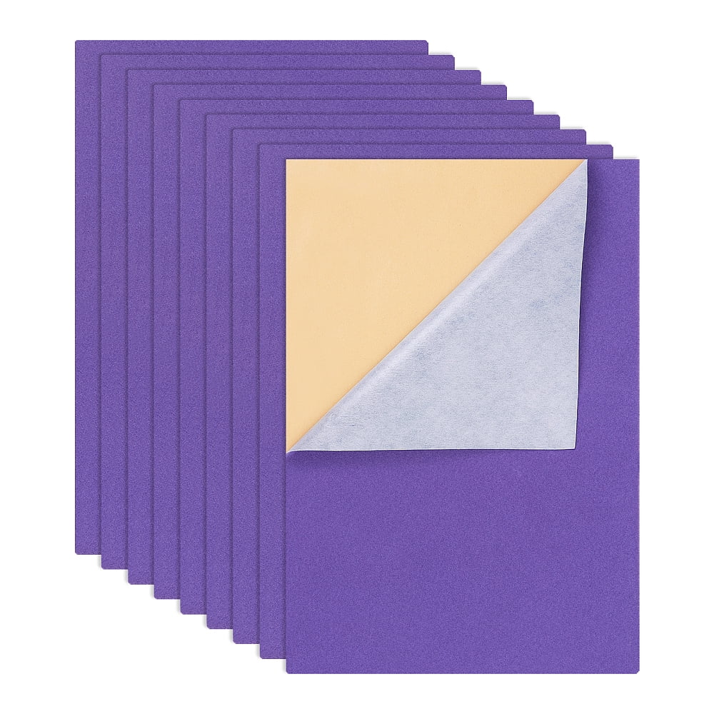 Jewelry Flocking Cloth Self-adhesive Fabric Blue Violet 40x28.9~29cm 12sheets/set DIY