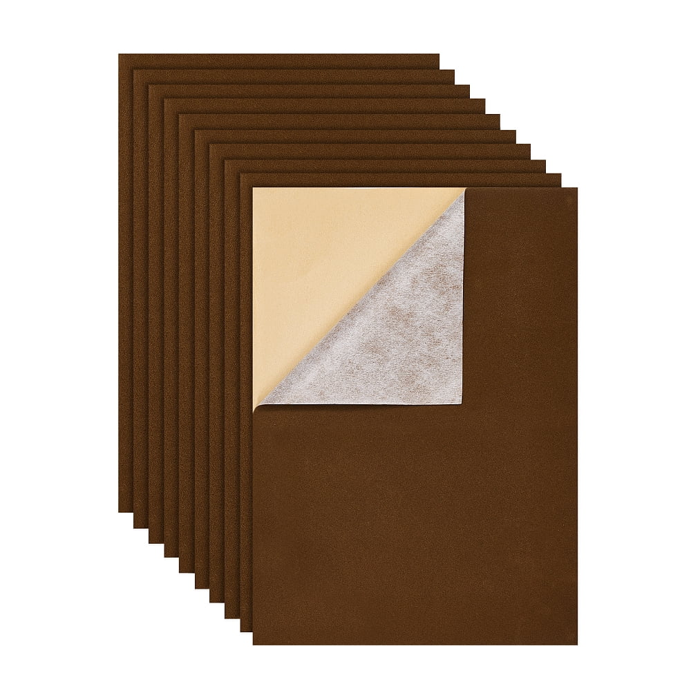 Jewelry Flocking Cloth Self-adhesive Fabric Sienna 40x28.9~29cm 12sheets/set