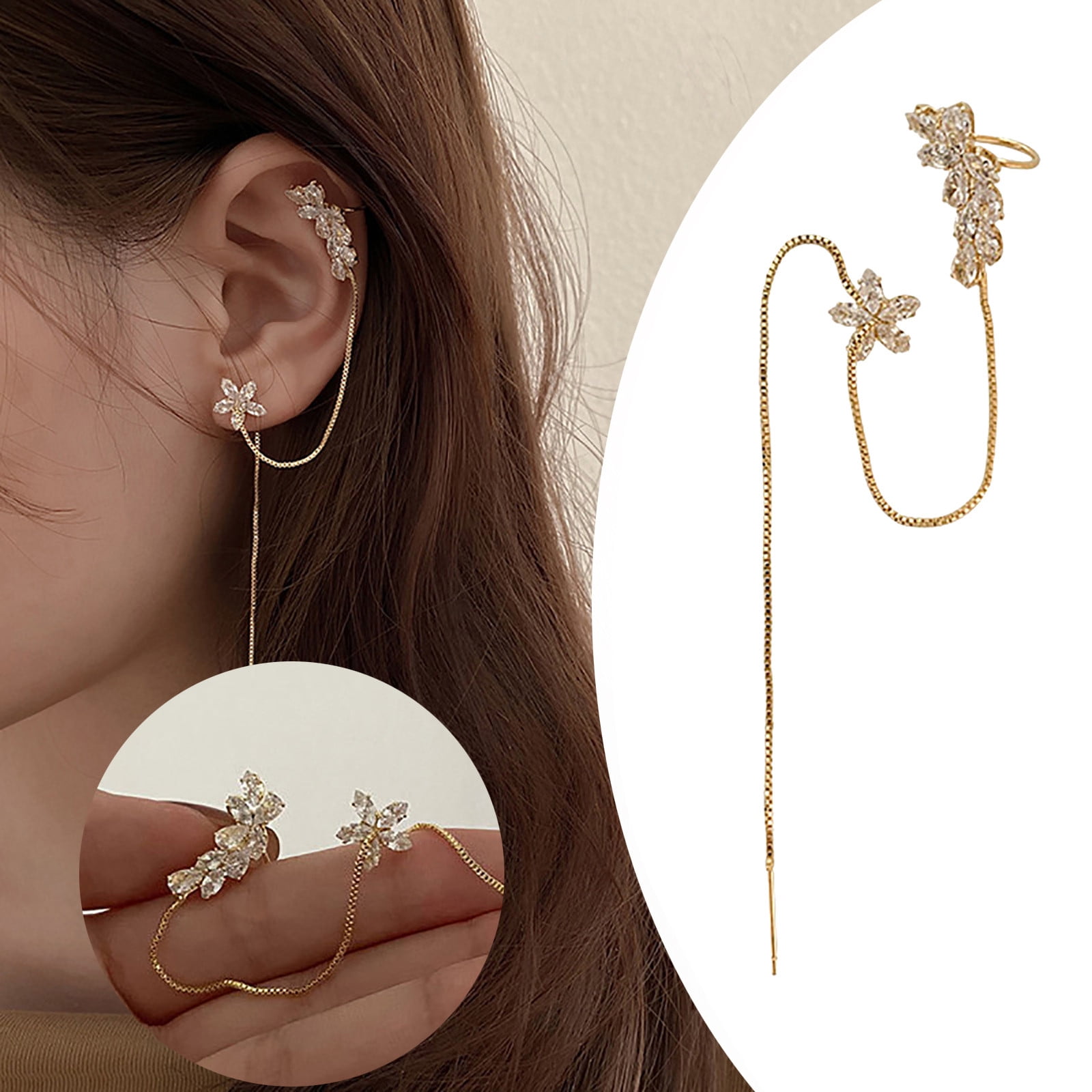 Jewelry Flowers Earring Ear For Teen Girls Minimalist Piercing