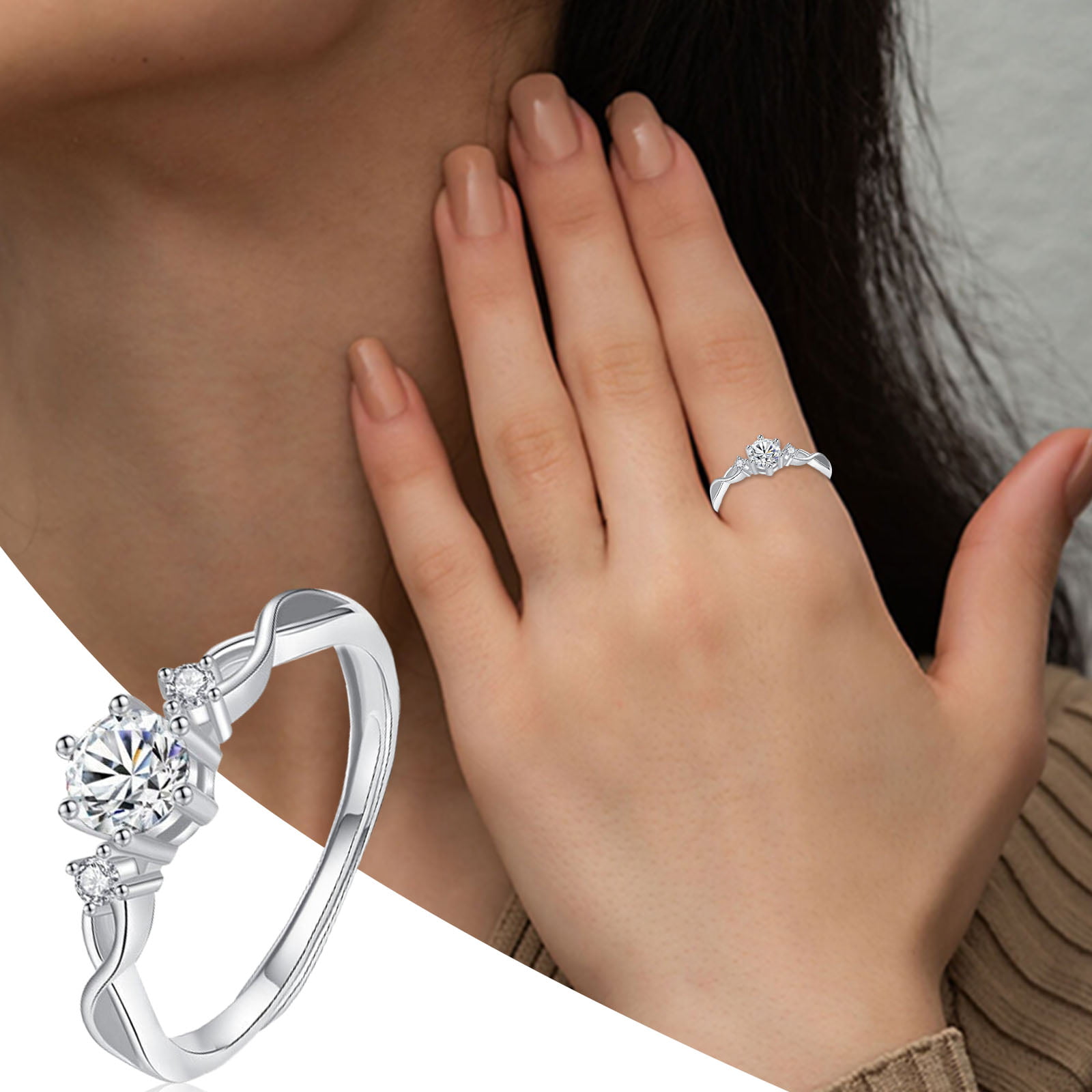 Jewelry For Women Rings A Pair Of Rings Open End Rings Adjustable Size  Couple Wearing Valentine's Day Rings Proposal Rings Women's Rings With  Adjustable Openings Give Simple Couple 