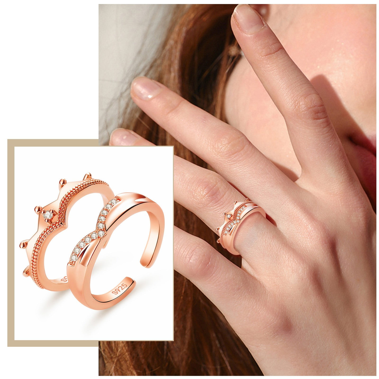 Cubic Zirconia Open Adjustable Women''S Simple Index Finger Copper Ring  Women''S Fashion at Rs 69/gram | Cubic Zirconia Ring in New Delhi | ID:  25724338812
