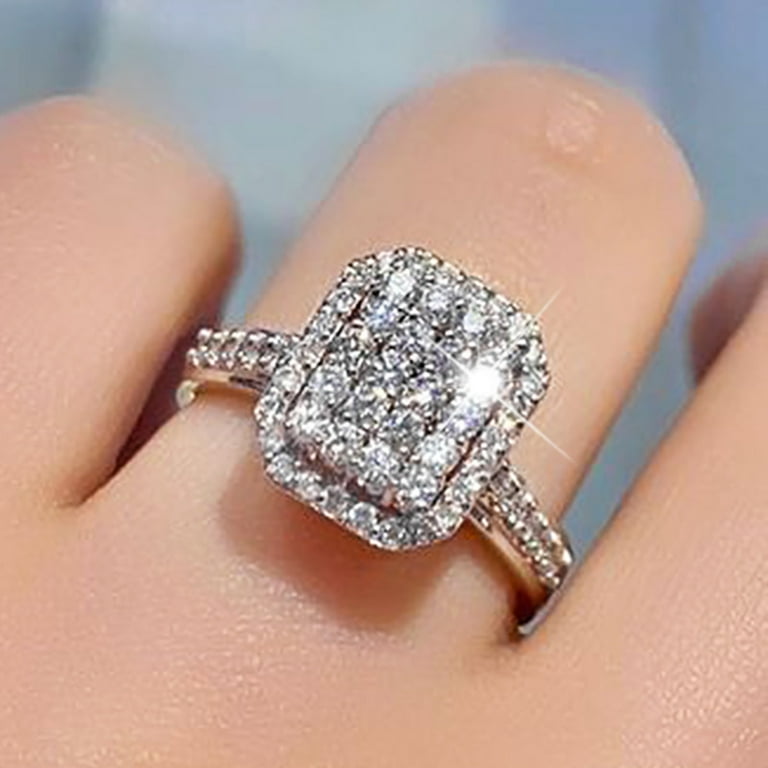 Jewelry For Women Rings Diamond Ring Popular Exquisite Ring Simple Fashion  Jewelry Popular Accessories Cute Ring Pack Trendy Jewelry Gift for Her
